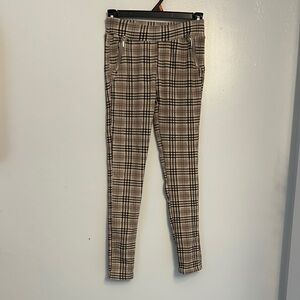 Girls Plaid Skinny Pants